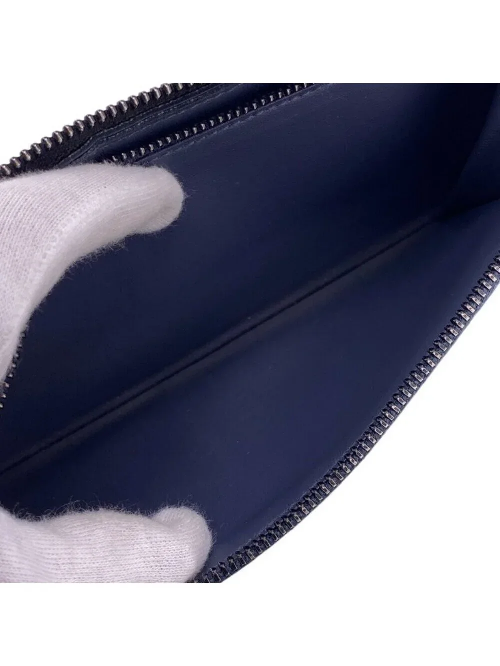 Louis Vuitton Wallet Vertical Zippy Monogram Card Holder Coin Purse Navy